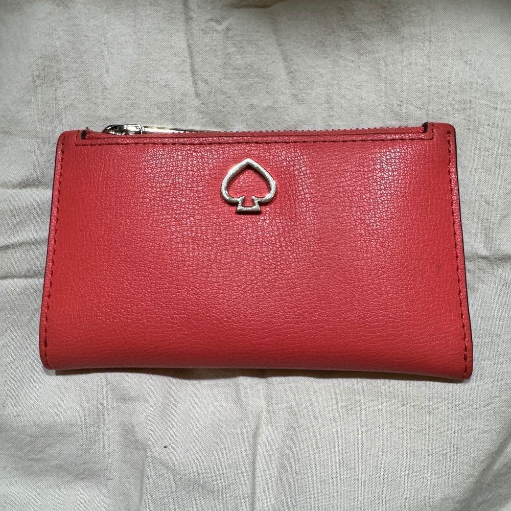 Kate Spade Adel Pink Coral Leather Small Wallet